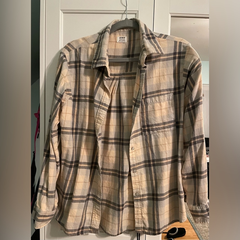 Cream Cotton Flannel